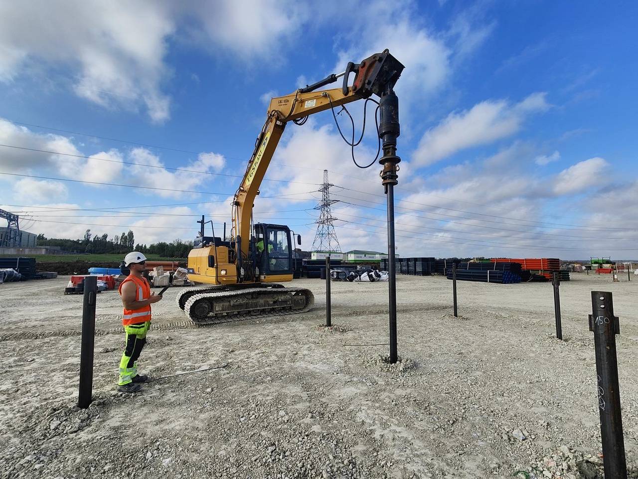 Transformer platform foundation point, Cleve Hill
