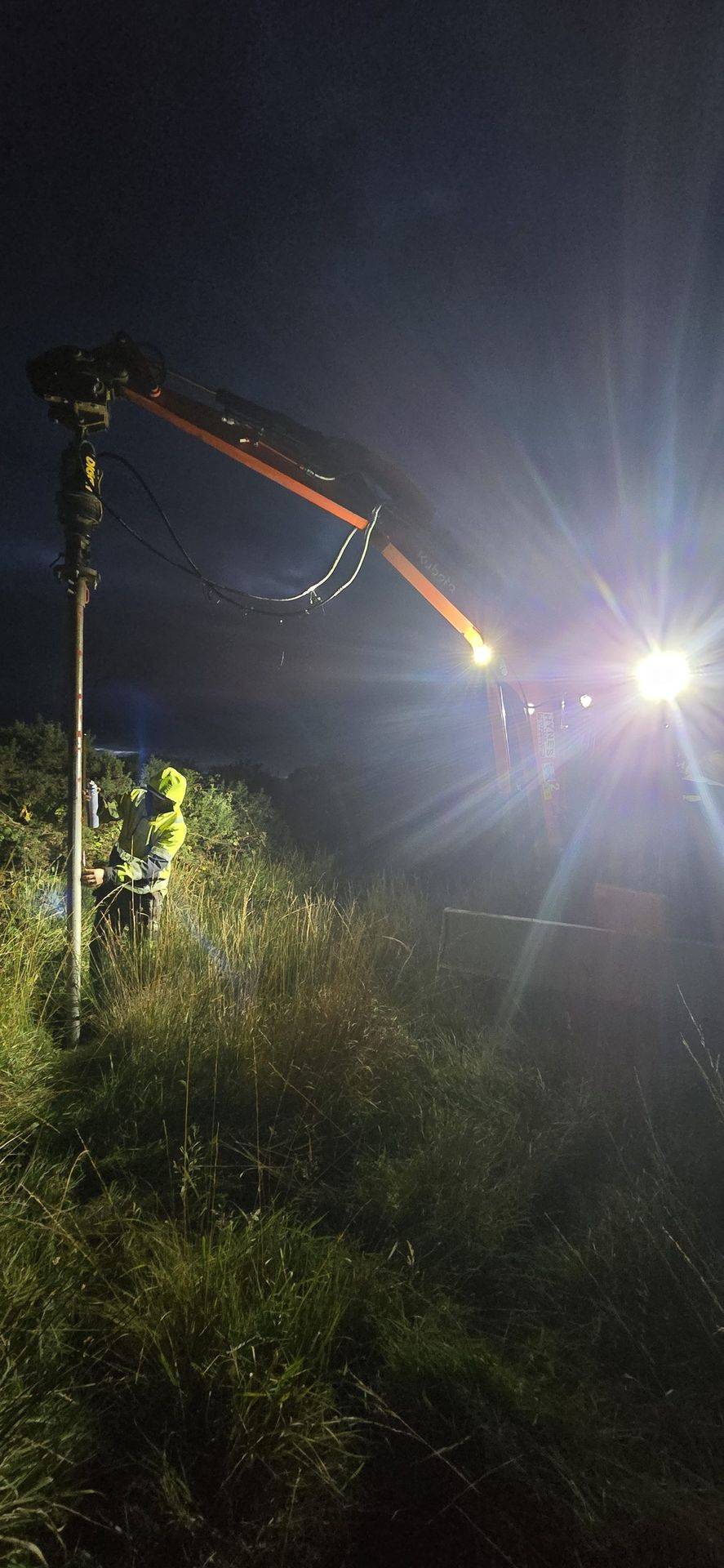 Lateral load test on test pile, Ireland