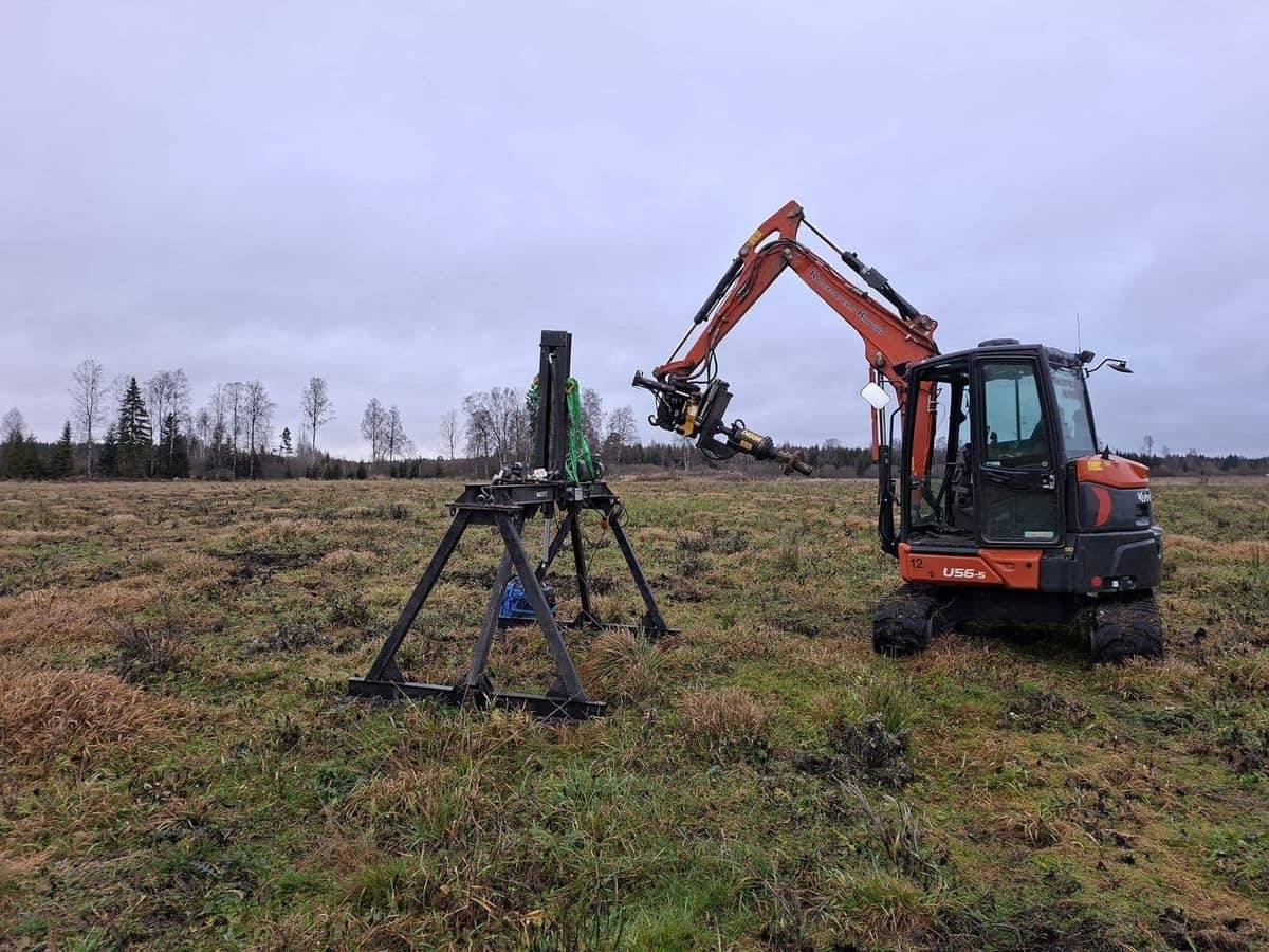 Helicasol field testing on a solar site in Sweden