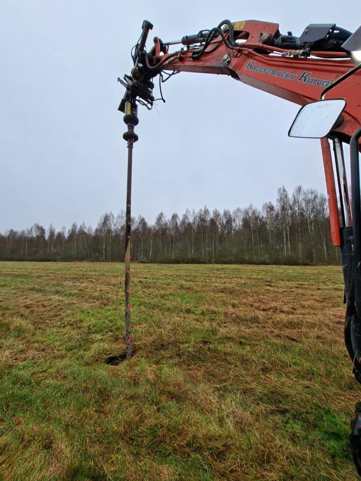 Compression load test on test pile in soft-ground zone, Sweden